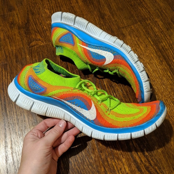 nike free flyknit 5.0 rainbow brown